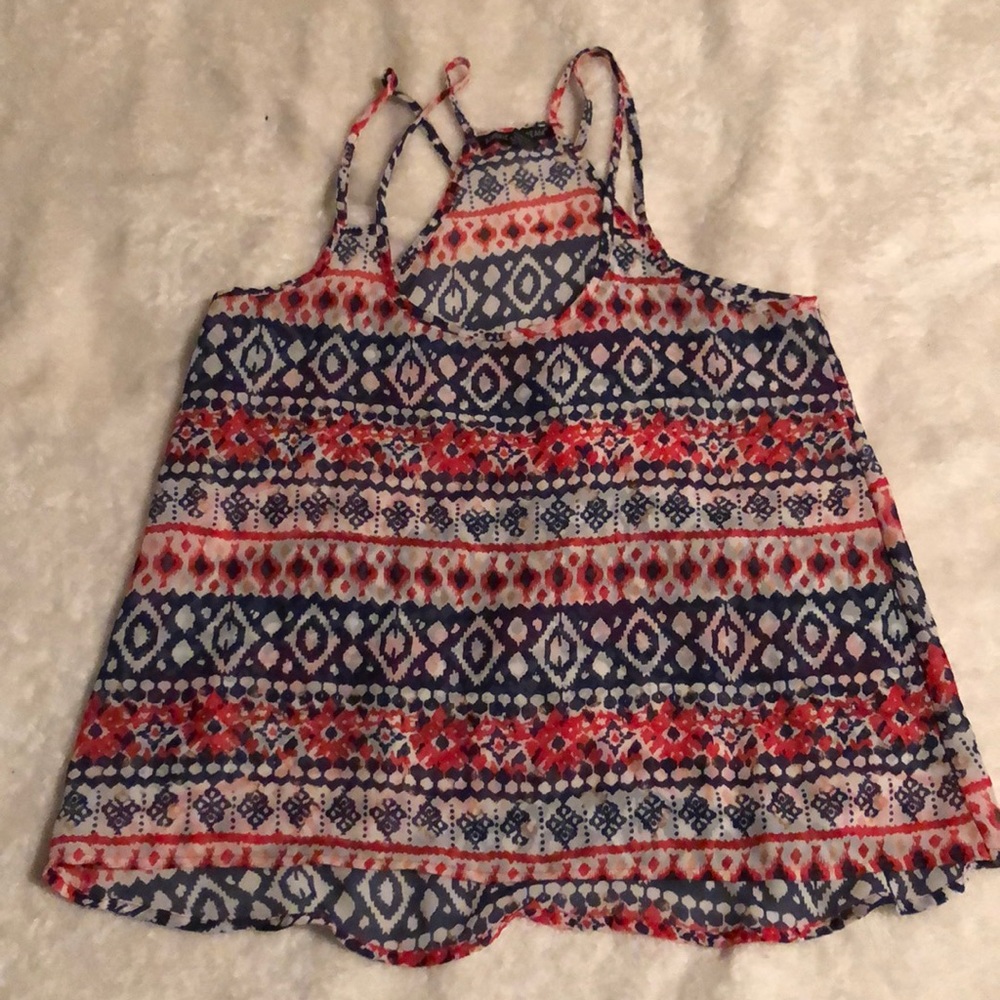 Float red, white, and blue tank